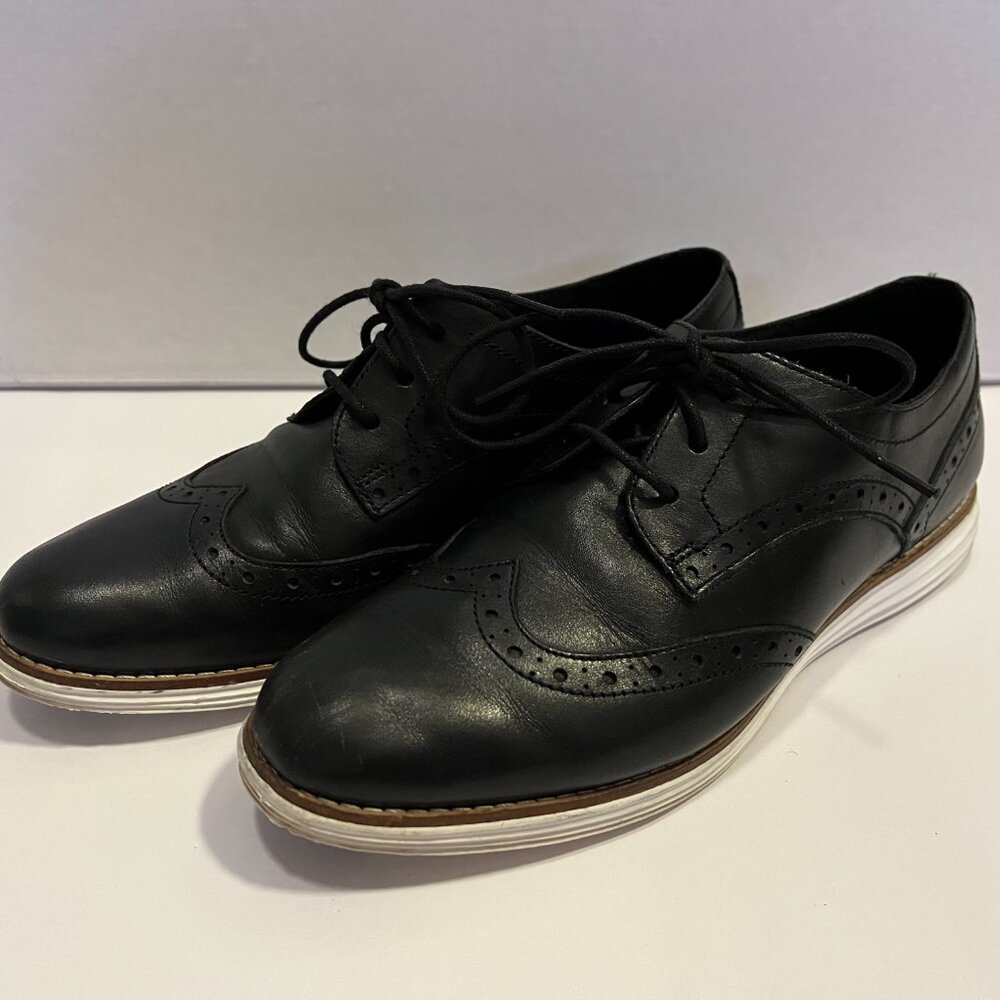 Cole Haan OriginalGrand Wingtip Oxfords - Black, size US 8